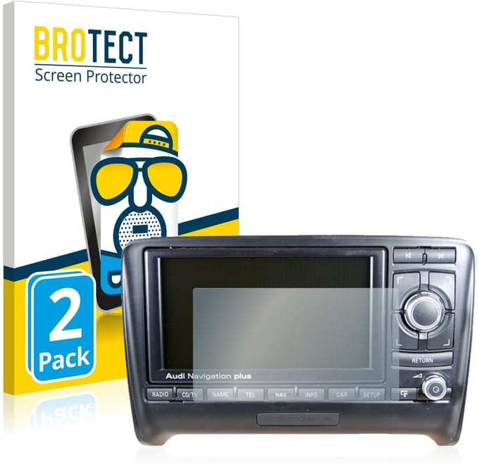 BROTECT - Screenprotector voor Audi A3 8P 2004-2012 RNS-E - Folie Beschermfolie matte 2 Stuks