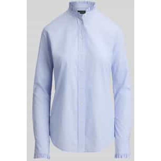 regular fit blouse met lange mouwen van puur katoen