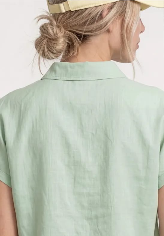 Linnen mix blouse shirt