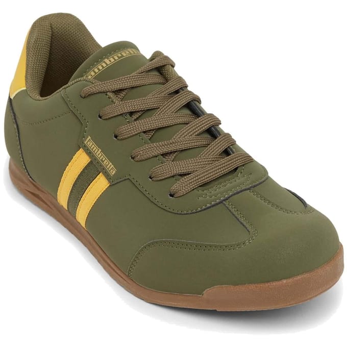 Lambretta Tackle Heren Trainers in Khaki/Goud