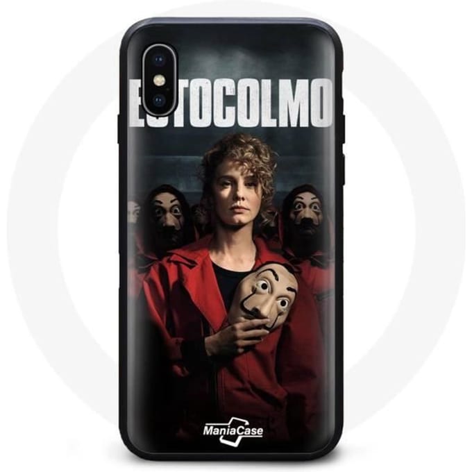 Coque - La Casa de Papel - Estocolmo - Souple - Noir - Iphone XS Max