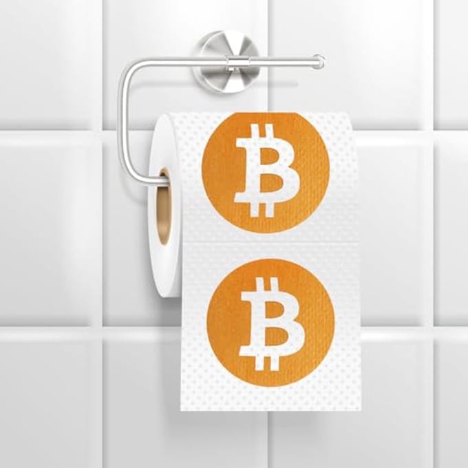 Grappig Bitcoin Toiletpapier - Origineel Bedrukt Toiletpapier