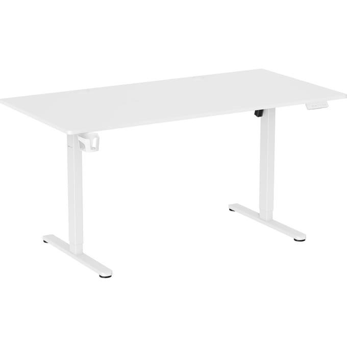 Bureau Worktime 160 x 80, elektrisch in hoogte verstelbaar, wit, hjh OFFICE