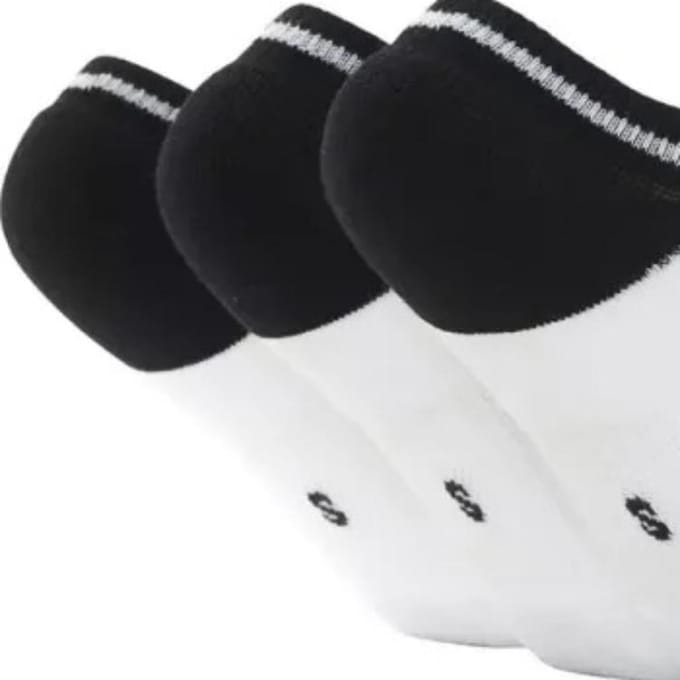 Nike Enkelsokken Dames 3 Paar Zwart Wit SX6064-101 M white
