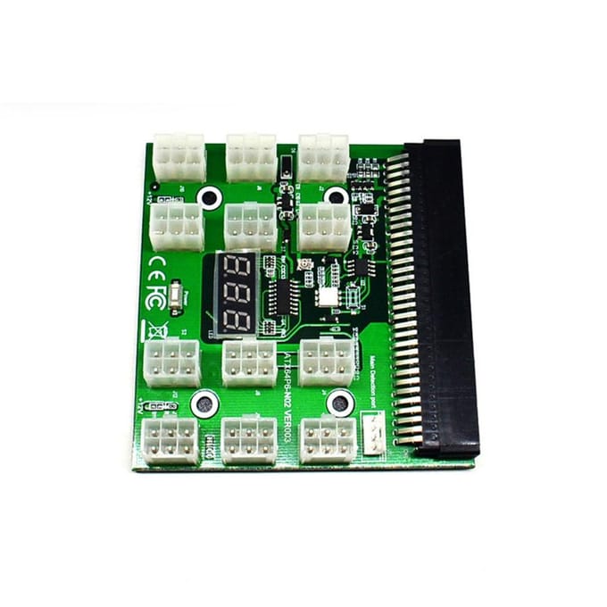 Voor HP PSU GPU 6 PIN 1600W Mining Voeding DPS-1200FB 12 Poorten Breakout Board Groen
