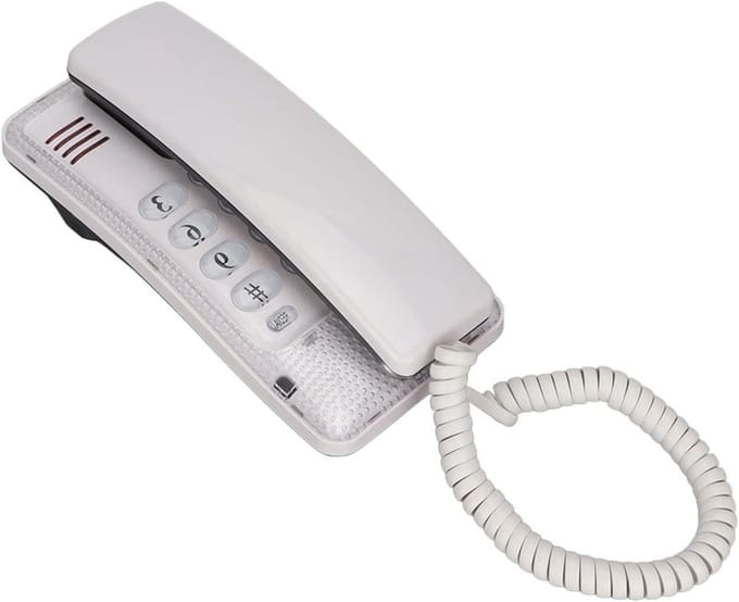 Vaste Telefoon - Huistelefoon Wandmodel - Communicatie Thuis - Mute Functie - Compact Ontwerp - Wit