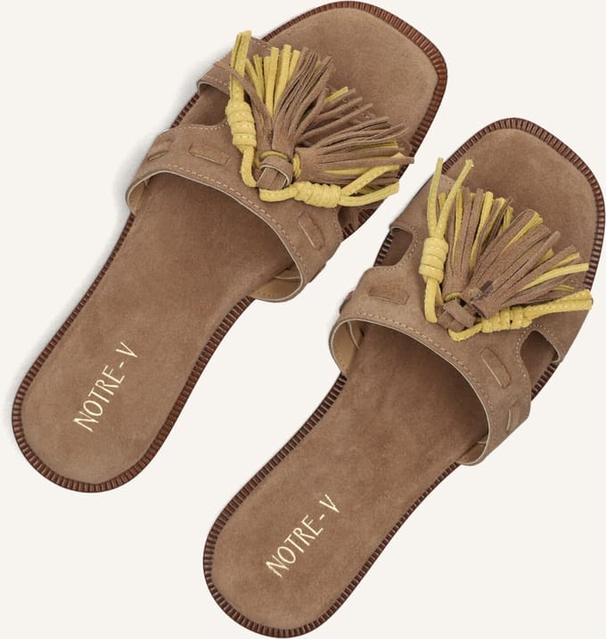 Notre-V 19401 Slippers - Dames - Taupe - Maat 41