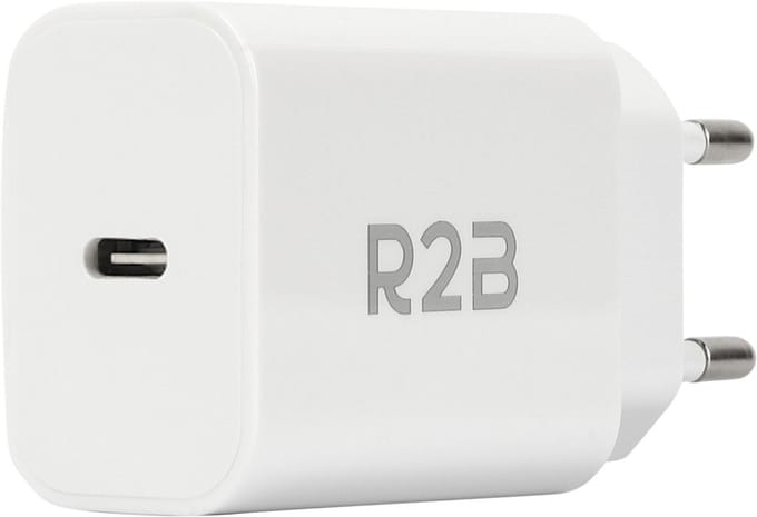 R2B USB C Adapter - USB C Oplader - 20 W Snellader - USB Adapter - USB C Stekker - USB Stekker - Adapter USB C - Wit