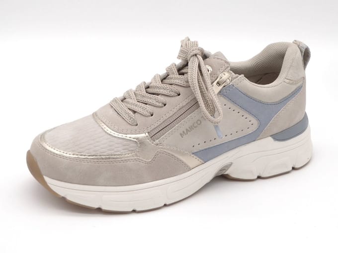 Marco Tozzi Dames Sneaker - 23758-402 Beige/Combi - Maat 41