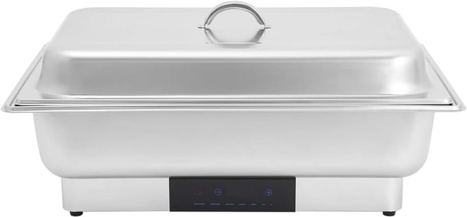 Voedselwarmer - Warmhoudplaat Buffet - Feestjes Buffet - Intelligente Temperatuurregeling - 9L Capaciteit - Zilver