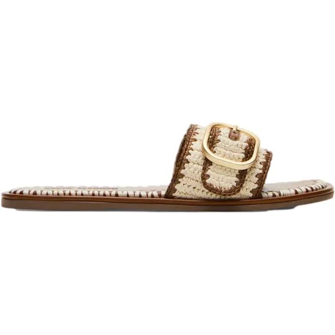 Steve Madden Seabreeze slipper bruin / combi, 40 / 6.5