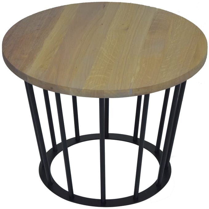 Spinder Design Framer Salontafel Zwart/Eiken - ø 50 cm