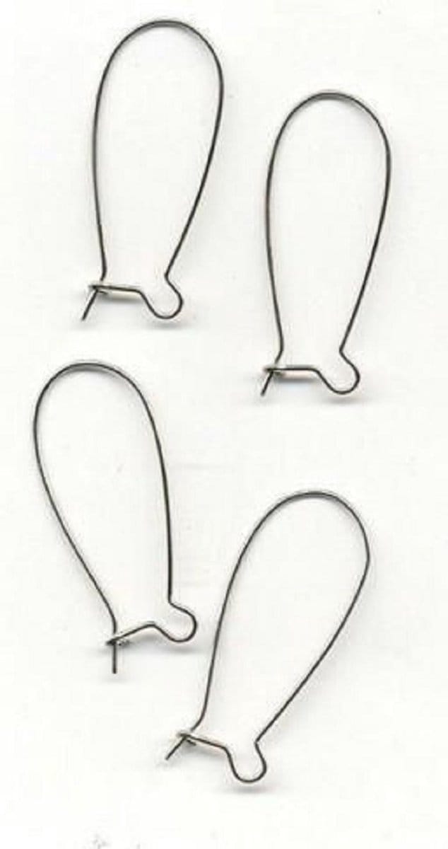 Earring kidney 3,5mm,Platium,2 pairs