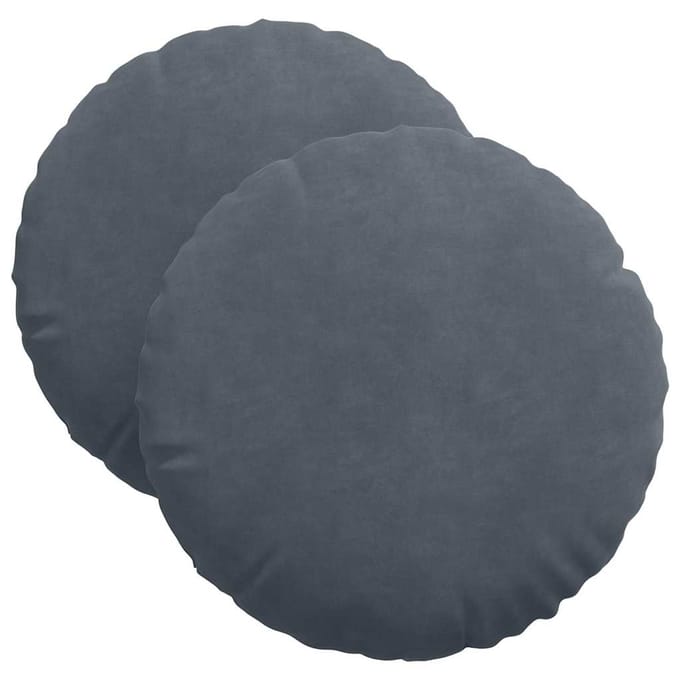 vidaXL - Zitkussens - 2 - pcs - Donkergrijs - Ø - 40 - x - 13 - cm - Fluweel