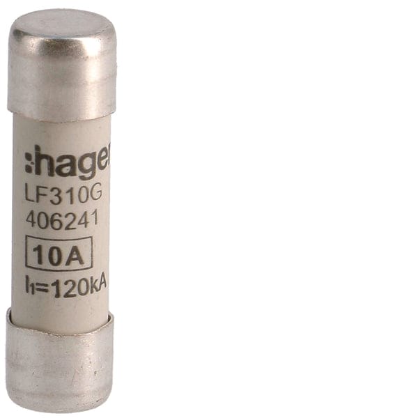Hager Industriële Cilindrische Zekering 10A 500V 10x38mm - LF310G [10 Stuks]