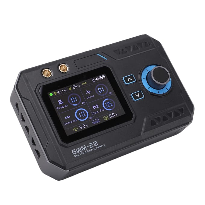 Soudeuse par points à batterie 1200A Courant élevé Double impulsion Machine de soudage par points portable pour tôles en acier inoxydable, nickel-fer