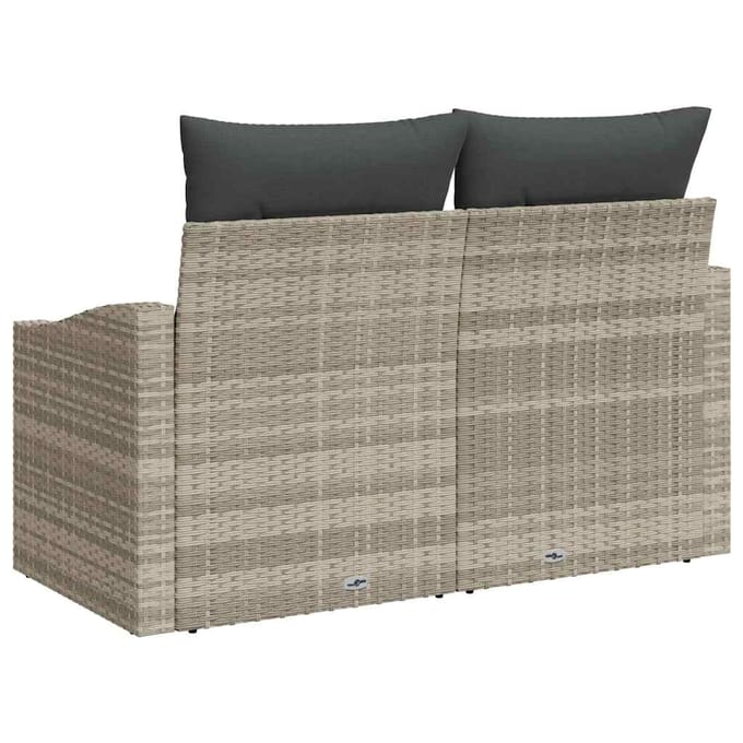 vidaXL - Tuin - Sofa - met - kussen - 123 - x - 62 - x - 69 - cm - poly - rattan