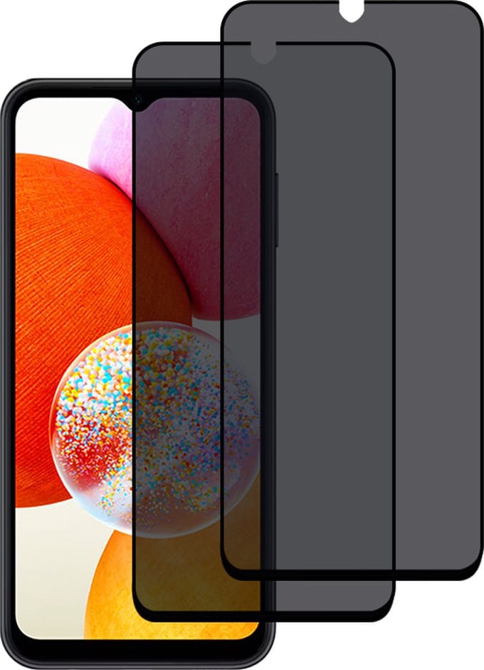 Samsung Galaxy A14 Privacy Screenprotector gehard glas tempered glass - 2 Stuks