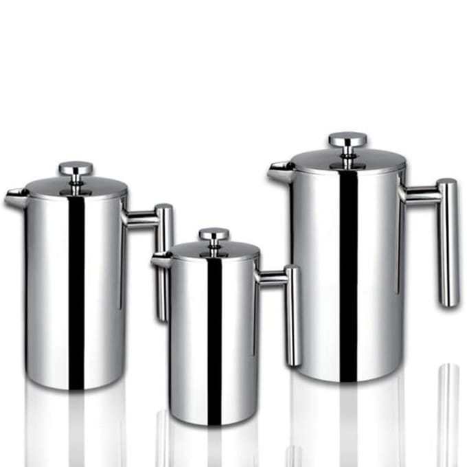 1000 ml roestvrijstalen 304 dubbellaagse French Presse-koffiepot met grotere capaciteit, handmatige cafémaker 800ML