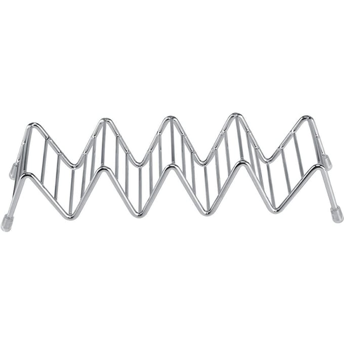 Golfvorm Roestvrij Staal Mexicaanse Taco Houder Display Standaard Schelp Rek 4 5 Sleuven gray