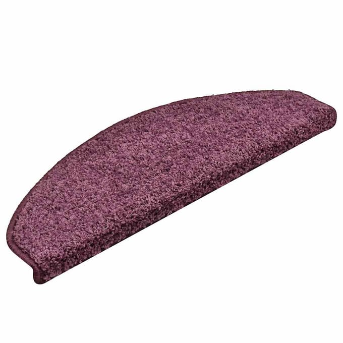 vidaXL - Trapmatten - 30 - stuks - 65x21x4 - cm - Donkerpaars - Halfrond - Groot