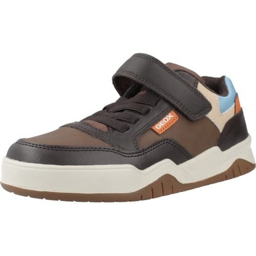 GEOX PERTH JONGENS Sneakers - BRUIN/LICHTBLAUW - Maat 37