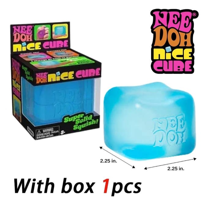 Beststeller Schylling Needoh Nice Cube Stressverlichting Sensorisch Speelgoed voor ADHD Focus en Angst Unisex Fidget Tool Zacht Knijpbaar Bureau