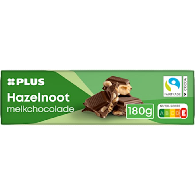 Chocoladereep hazelnoot melk Fairtrade