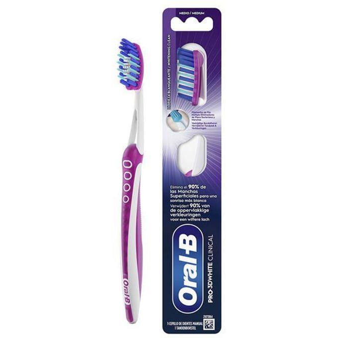 Brosses à Dents Manuelles Brosse à dents PRO-3DWHITE CLINICAL 38 #moyen 1 unité