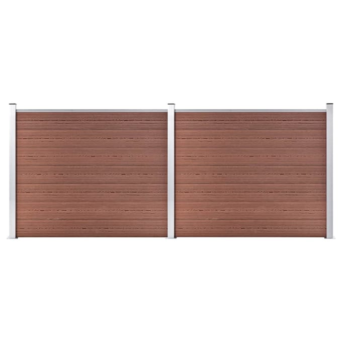 vidaXL - Schuttingpanelenset - 353x146 - cm - HKC - bruin