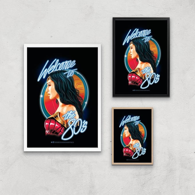 Wonder Woman Retro Giclee Art Print - A3 - White Hanger