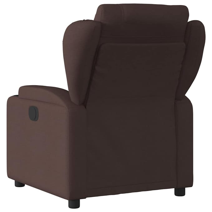 vidaXL - Fauteuil - verstelbaar - stof - donkerbruin