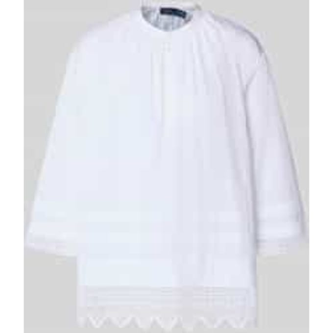 Oversized blouse met broderie