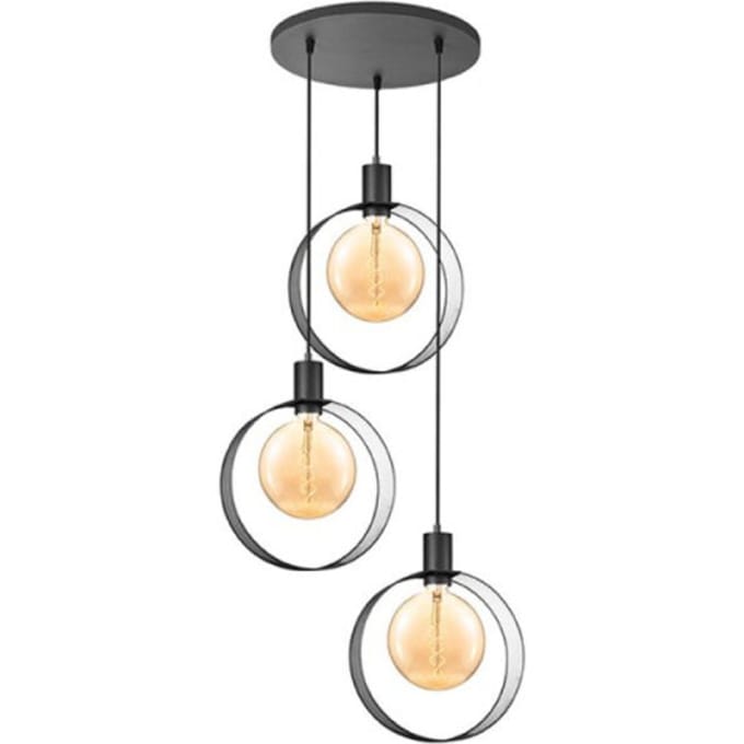 LABEL51 Ronda Hanglamp - Zwart - Metaal - 3-Lichts