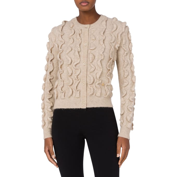 Moschino Pullover In Mohair Stretch Golden M White Taglia: 38 | Cardigan Outlet | Donna | Bianco
