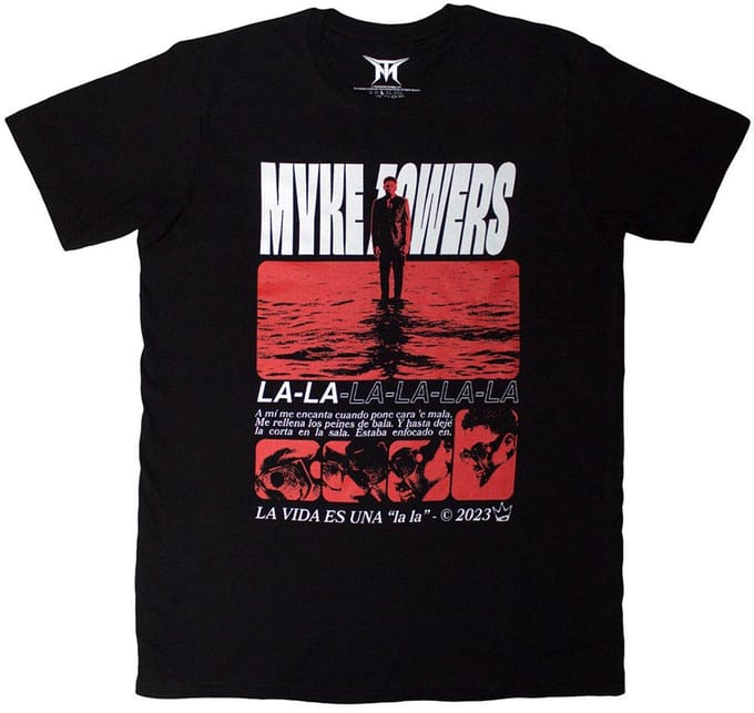 Myke Towers - La Vida Heren T-shirt - S - Zwart