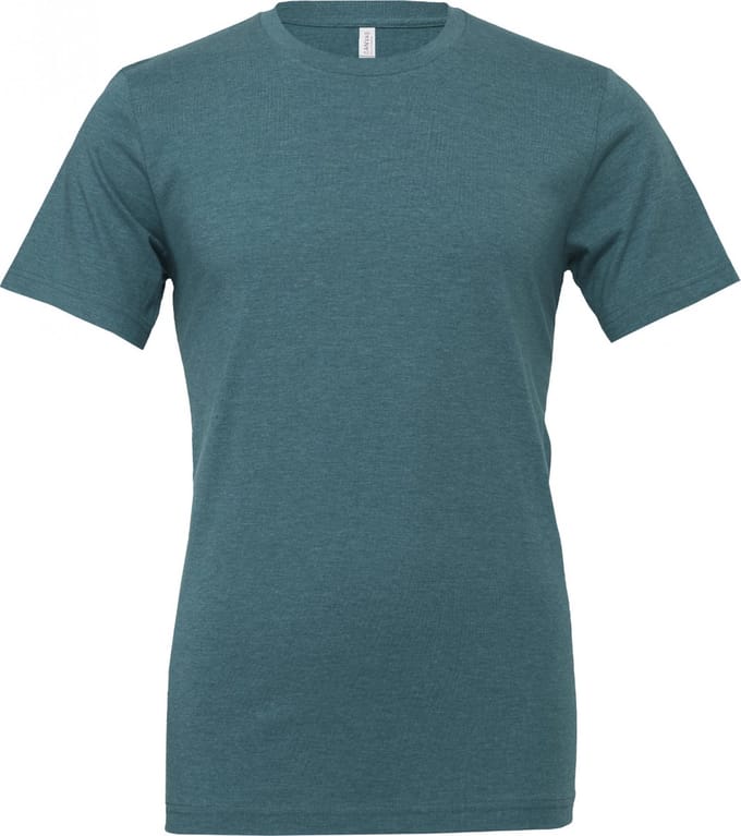 Bella+Canvas Unisex Heather CVC Short Sleeve Tee CV3001CVC - Heather Deep Teal - XXL