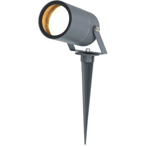 HOFTRONIC Spikey LED prikspot - GU10 fitting - Wandspot - IP65 Waterdicht - Dimbaar - Kantelbaar - Grondspies - Antraciet - Tuinspot