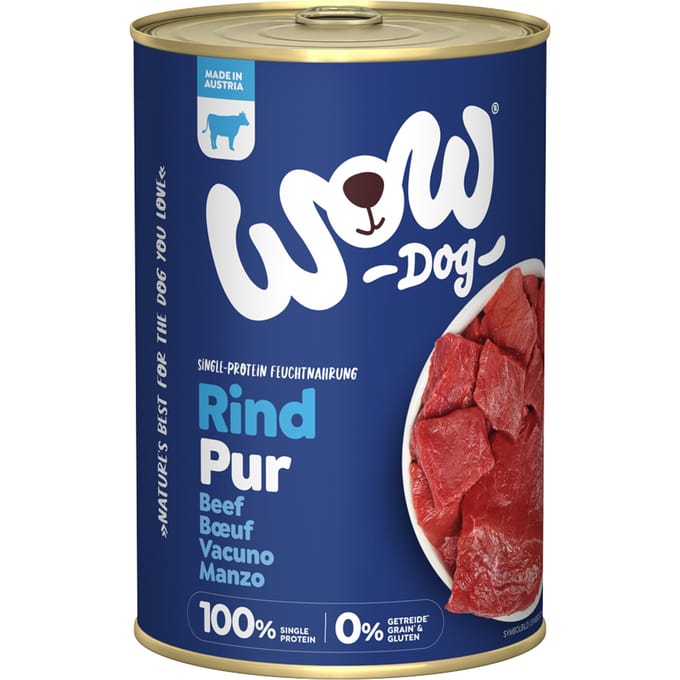 6x 400g WOW Puur Rundsvoer Nat