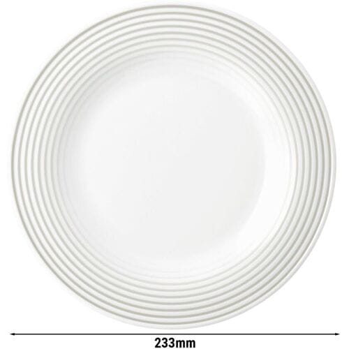 (6 stuks) SELTMANN WEIDEN Bord - plat - Ø 230mm - Parelgrijs