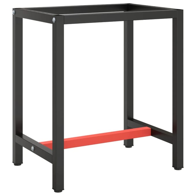 vidaXL - Werkbankframe - 70x50x79 - cm - metaal - matzwart - en - matrood