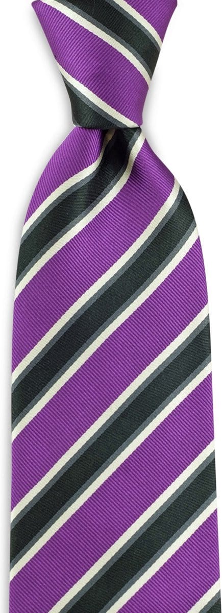We Love Ties - Stropdassen - Stropdas Headhunter - zwart / paars / grijs / wit