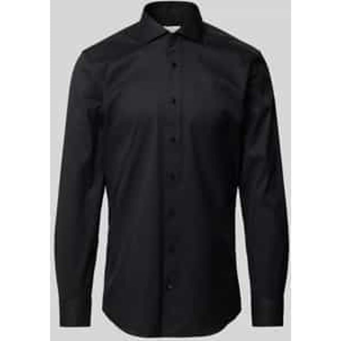 Slim fit zakenhemd van twill
