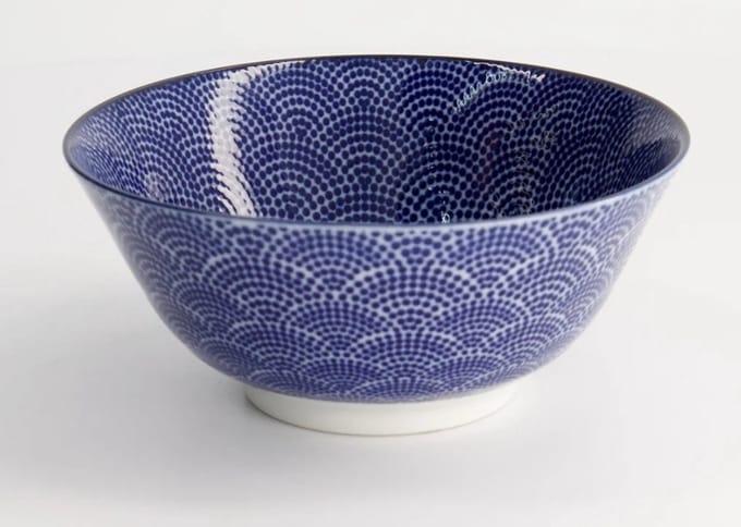 Tokyo Design Studio – Nippon Blue Bowl – Wolken – 500 ml – 15.2 x 6.7 cm – Blauw/Wit