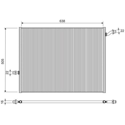 Lage-temperatuurRadiator, laadluchtRadiator VALEO 701290