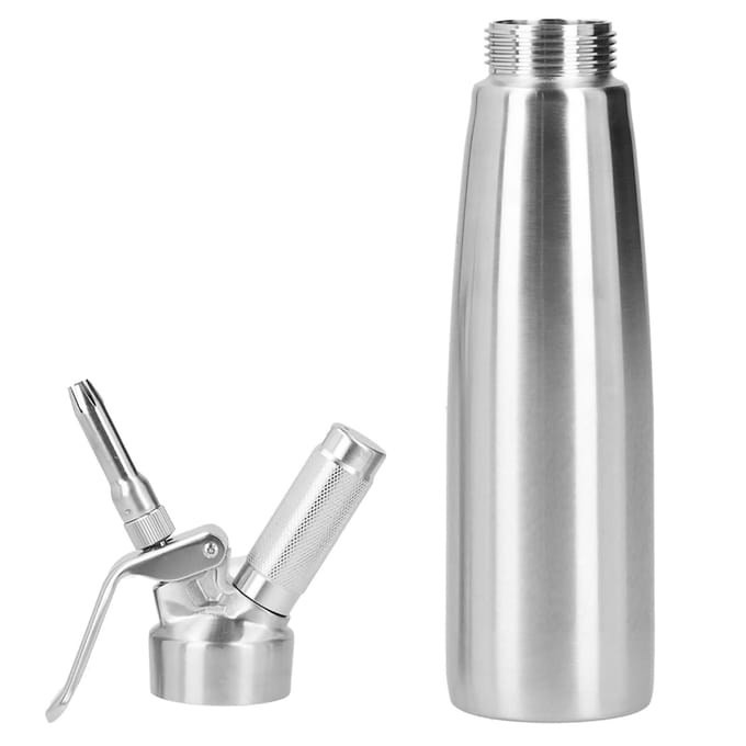 304 Roestvrij Staal Crème Opschuimer Slagroomspuit Dispenser Koffie Dessert Taart DIY Bakgereedschap 1000ML gray