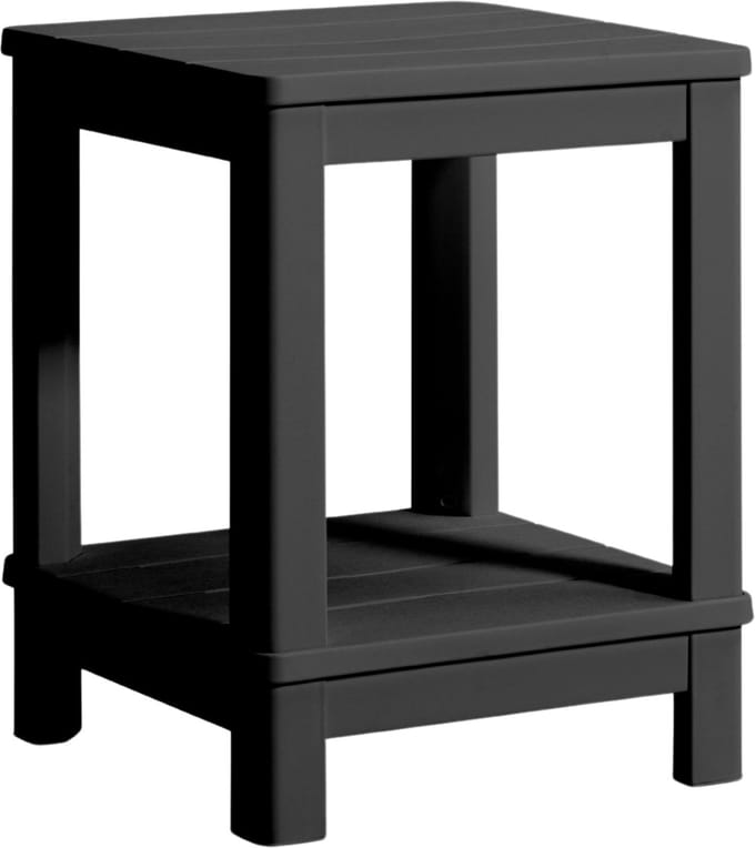 Keter Troy Deluxe Bijzettafel - 40.5x40.5x52cm - Grafiet