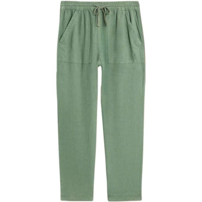 White Stuff Elle Linen Blend Trouser Mid Green Taglia: 22 REGULAR | Pantaloni da completo Outlet | Donna | Bianco