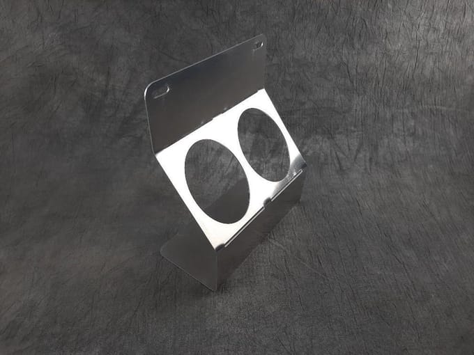 Spuitbushouder 2x70mm Aluminium
