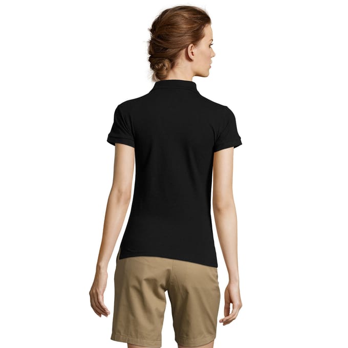 SOLS Dames/Dames People Poloshirt (Zwart)
